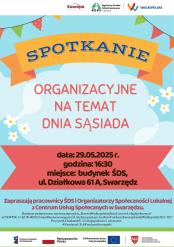 Plakat w odcieniach niebieskiego i biaÅego z duÅ¼ym napisem 